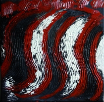 Rouge noir et blanc - 30x30