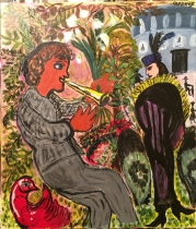 Le joueur de flute-45x38