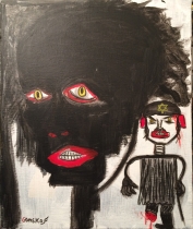 Maryan et Basquiat-45x37