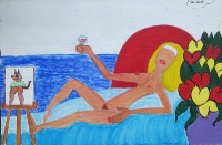 Piscine à St-Tropez - 40x27